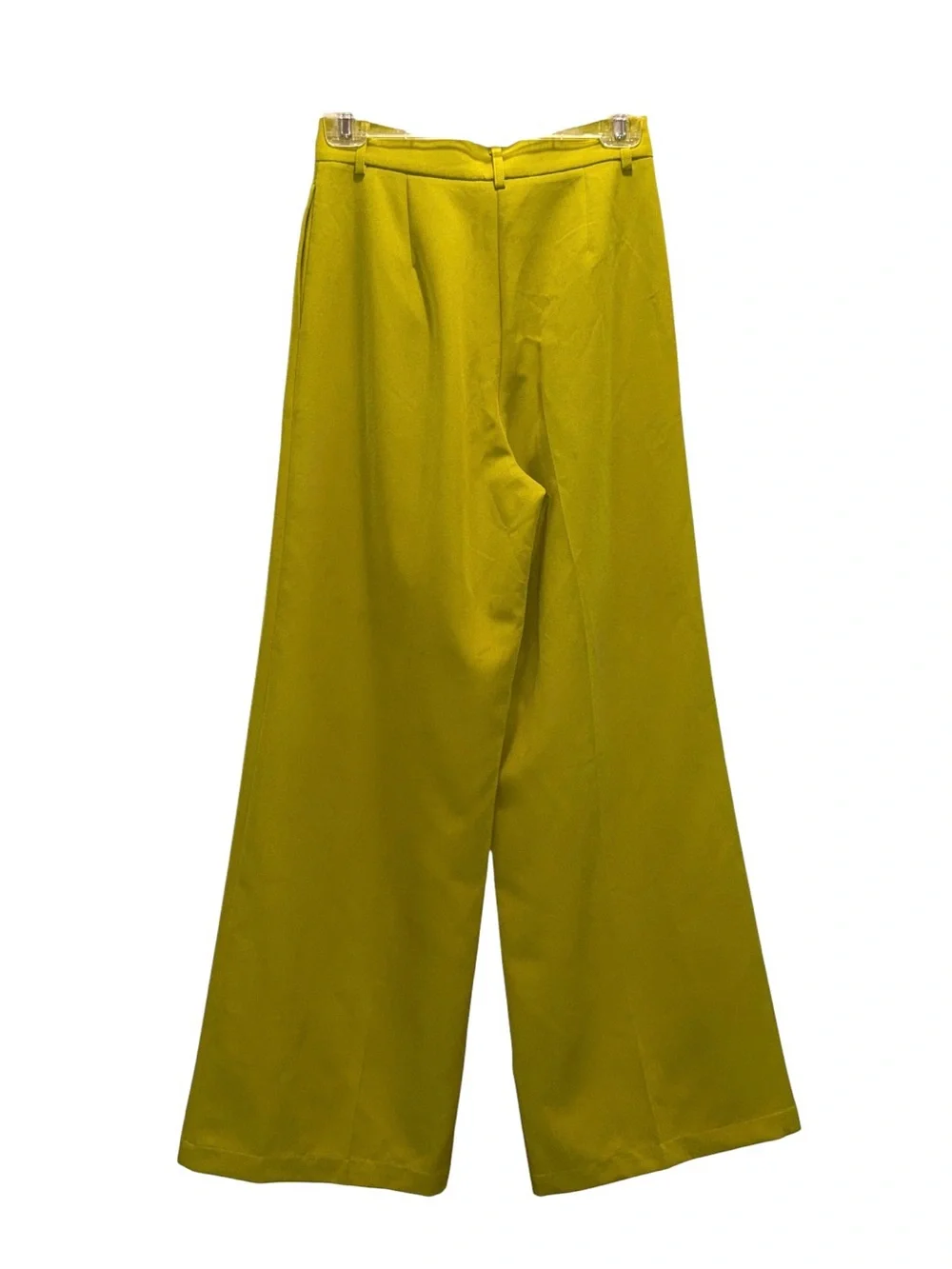 Ellison Chartreuse Green Wide Leg Pants High Waist Trouser size Small